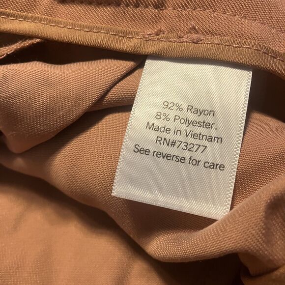 NWT Nine West Womens Utility Pant Plus Sze 2X Cargo Belted Waist Pink Rose Taper - Picture 8 of 11